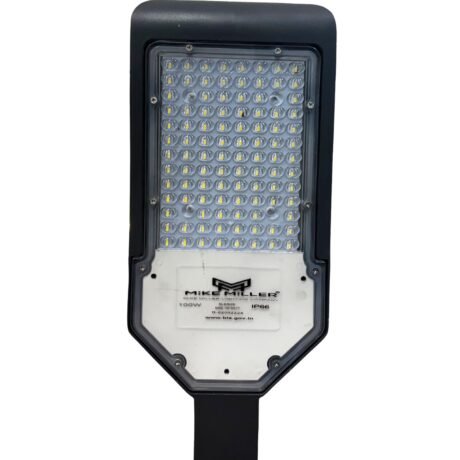 Mike Miller 100 Watts Lens Led Street Light Waterproof Ip65 Full Heavy Aluminum Body,140 R Watt Lumens with 2 Year Warranty Corded Electric, Black