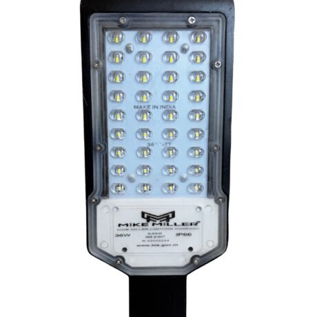 MIKE MILLER 36 Watts Lens Led Street Light Waterproof Ip65 Heavy AluminumBody,140 R Watt Lumens with 2 Year Warranty Bis Approved Pack of 1, Corded Electric, Black