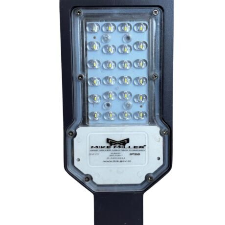 Mike Miller 24 Watts Lens Led Street Light Waterproof Ip65 Heavy AluminumBody,140 R Watt Lumens with 2 Year Warranty Bis Approved Pack of 1, Corded Electric, Black
